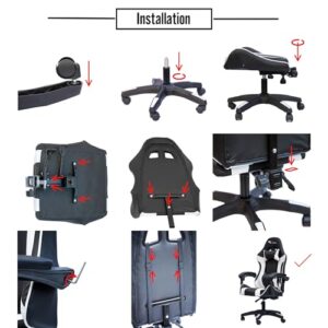 Chaise de bureau de gaming Game GT Extreme en cuir écologique blanc