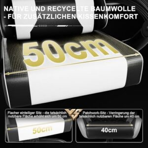 Chaise de bureau ergonomique Airfish avec appui-tête et coussin lombaire, 150 kg