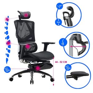 Chaise de bureau ergonomique Angel Optimus 2.0 avec accoudoirs réglables