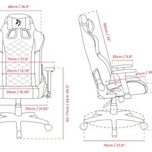Chaise de bureau et gaming Arozzi Avanti en tissu durable – Marron