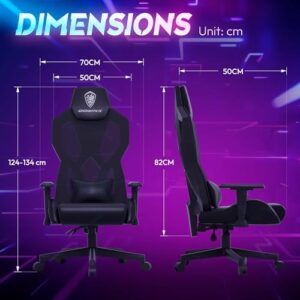 Chaise de gaming Dowinx LED ergonomique avec accoudoirs 4D et soutien lombaire