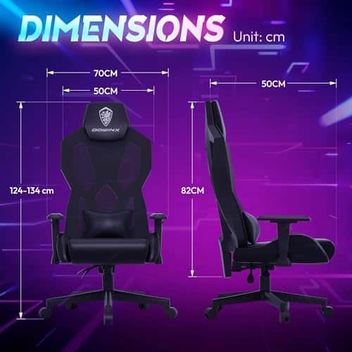Chaise de gaming Dowinx LED ergonomique avec accoudoirs 4D et soutien lombaire