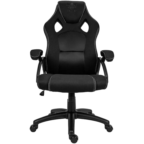 Chaise de gaming KRAKEN – Ergonomique, tissu noir, accoudoirs réglables