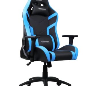 Chaise de gaming Oversteel DIAMOND cuir bleu, inclinable 180° et réglable