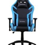 Chaise de gaming Oversteel DIAMOND cuir bleu, inclinable 180° et réglable