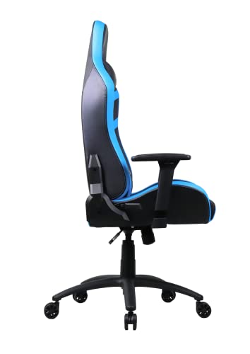 Chaise de gaming Oversteel DIAMOND cuir bleu, inclinable 180° et réglable