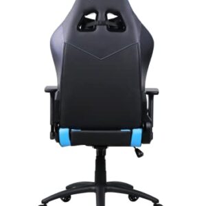 Chaise de gaming Oversteel DIAMOND cuir bleu, inclinable 180° et réglable