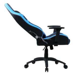 Chaise de gaming Oversteel DIAMOND cuir bleu, inclinable 180° et réglable