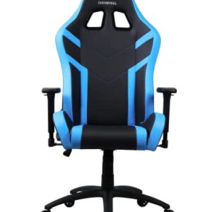 Chaise de gaming Oversteel DIAMOND cuir bleu, inclinable 180° et réglable