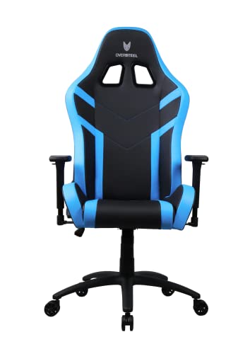 Chaise de gaming Oversteel DIAMOND cuir bleu, inclinable 180° et réglable