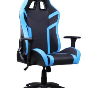 Chaise de gaming Oversteel DIAMOND cuir bleu, inclinable 180° et réglable