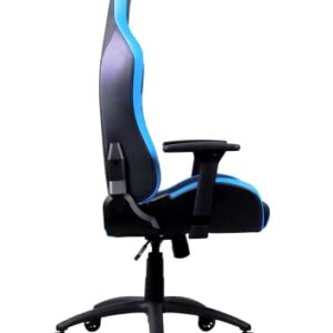 Chaise de gaming Oversteel DIAMOND cuir bleu, inclinable 180° et réglable