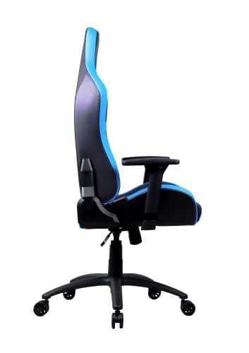 Chaise de gaming Oversteel DIAMOND cuir bleu, inclinable 180° et réglable