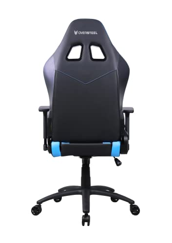 Chaise de gaming Oversteel DIAMOND cuir bleu, inclinable 180° et réglable