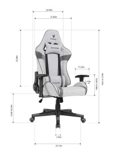 Chaise de gaming Oversteel ULTIMET – Tissu respirant, réglable, inclinable à 180°