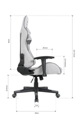 Chaise de gaming Oversteel ULTIMET – Tissu respirant, réglable, inclinable à 180°