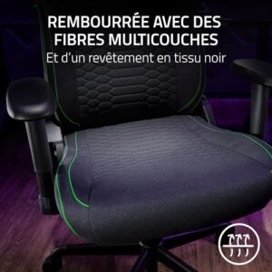 Chaise de gaming Razer Iskur V2 X avec support lombaire intégré – Noir