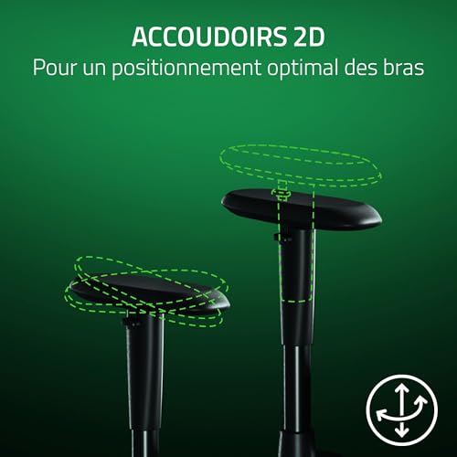 Chaise de gaming Razer Iskur V2 X avec support lombaire intégré – Noir