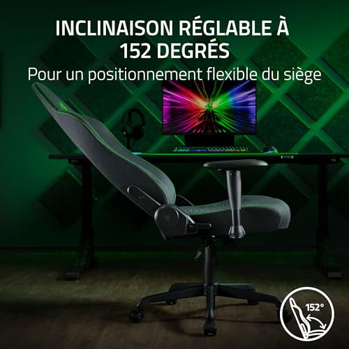 Chaise de gaming Razer Iskur V2 X avec support lombaire intégré – Noir
