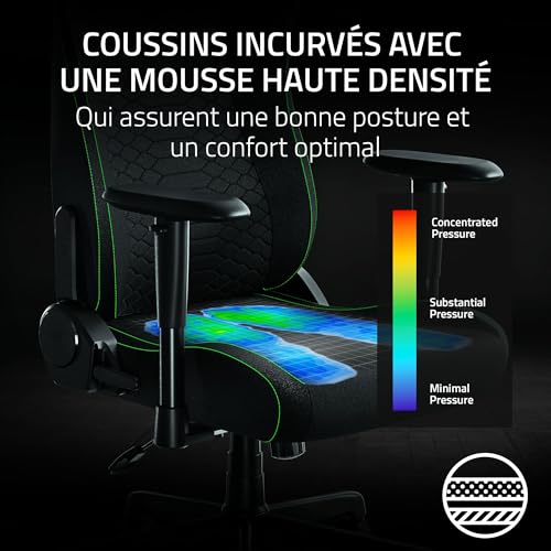 Chaise de gaming Razer Iskur V2 X avec support lombaire intégré – Noir