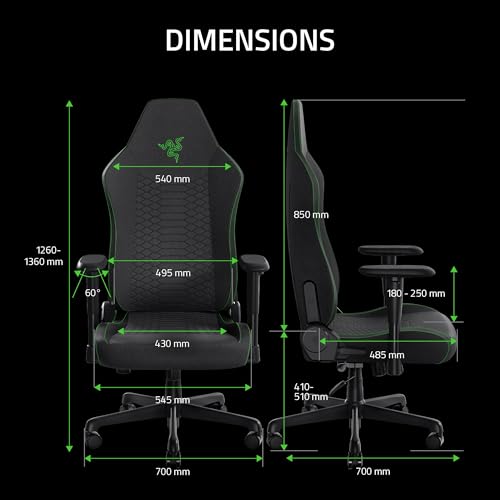Chaise de gaming Razer Iskur V2 X avec support lombaire intégré – Noir