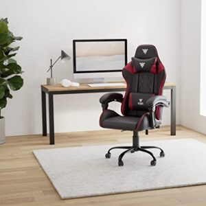 Chaise de gaming iTek Rhombus FF10, Tissu Noir-Rouge, Normale