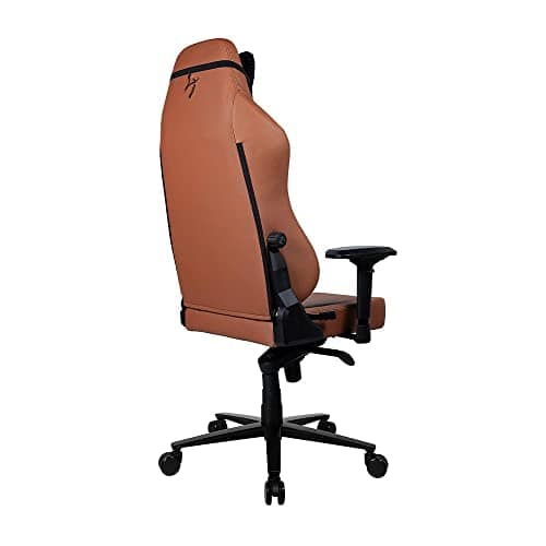 Chaise de jeu Arozzi Primo-PREM-BWN en cuir velours avec accoudoirs 4D