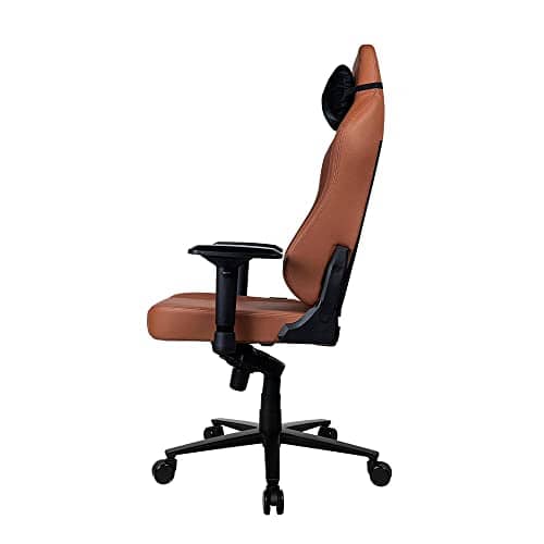 Chaise de jeu Arozzi Primo-PREM-BWN en cuir velours avec accoudoirs 4D