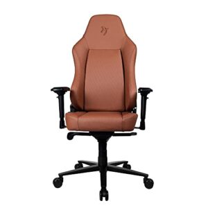 Chaise de jeu Arozzi Primo-PREM-BWN en cuir velours avec accoudoirs 4D