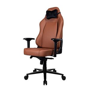 Chaise de jeu Arozzi Primo-PREM-BWN en cuir velours avec accoudoirs 4D