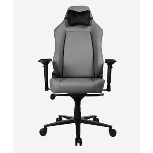 Chaise de jeu Arozzi Primo en cuir marron avec coussin et roues premium