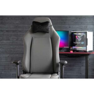 Chaise de jeu Arozzi Primo en cuir marron avec coussin et roues premium