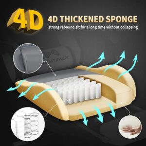 Chaise de jeu Gamtimer ergonomique avec repose-pieds et support lombaire gris