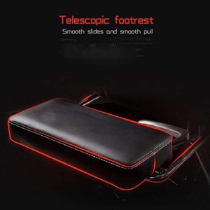 Chaise de jeu ergonomique noire avec repose-pieds et dossier haut 150 kg