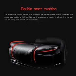 Chaise de jeu ergonomique noire avec repose-pieds et dossier haut 150 kg