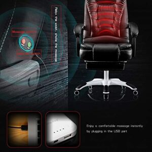 Chaise de jeu ergonomique noire avec repose-pieds et dossier haut 150 kg