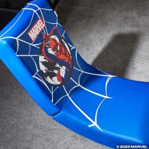 Chaise de jeu vidéo pliable X-Rocker Spider-Man pour juniors en similicuir