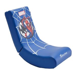 Chaise de jeu vidéo pliable X-Rocker Spider-Man pour juniors en similicuir