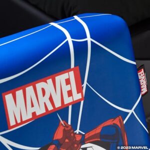 Chaise de jeu vidéo pliable X-Rocker Spider-Man pour juniors en similicuir