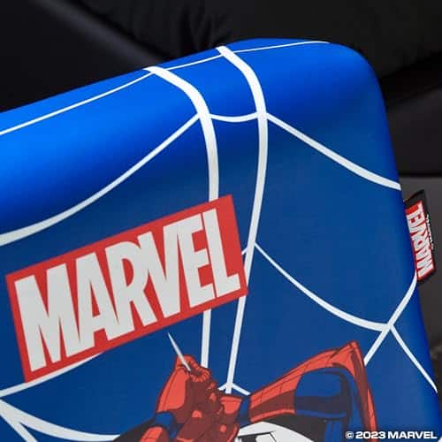 Chaise de jeu vidéo pliable X-Rocker Spider-Man pour juniors en similicuir