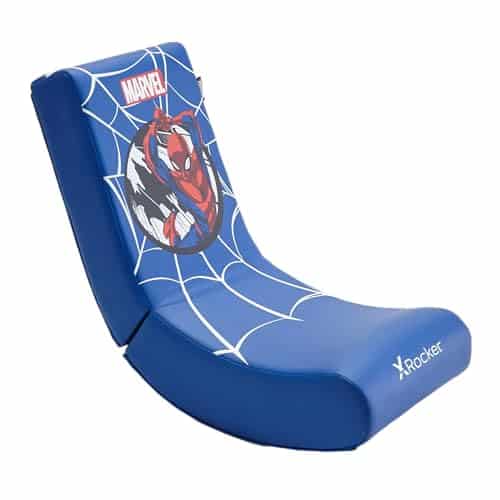 Chaise de jeu vidéo pliable X-Rocker Spider-Man pour juniors en similicuir