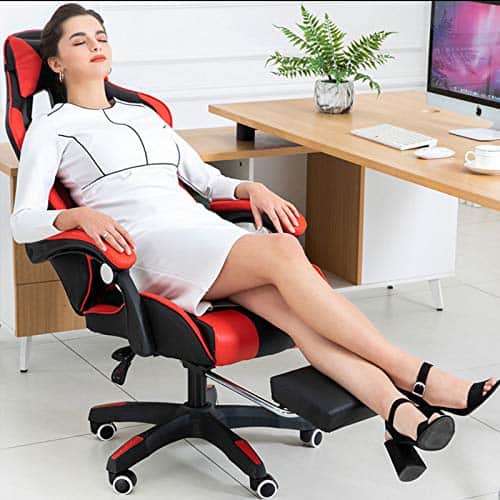 Chaises de Bureau Ergonomiques Sinlikon – Style G-Rouge, Hauteur Réglable, Respirantes