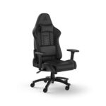 Corsair TC100 RELAXED - Fauteuil Gaming Similicuir Noir avec Coussin Mémoire