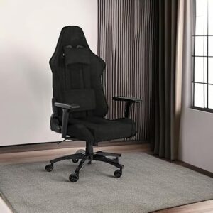 Corsair TC100 RELAXED : Fauteuil Gaming en Tissu – Noir avec Coussins Détachables