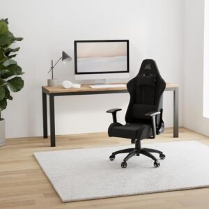 Corsair TC100 RELAXED : Fauteuil Gaming en Tissu – Noir avec Coussins Détachables