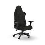 Corsair TC100 RELAXED : Fauteuil Gaming en Tissu - Noir avec Coussins Détachables