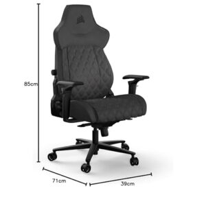 Corsair TC500 Luxe Fauteuil Gaming Shadow – Taille Unique pour Confort Optimal