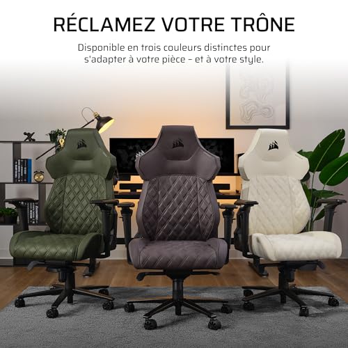 Corsair TC500 Luxe Fauteuil Gaming Shadow – Taille Unique pour Confort Optimal