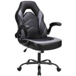 DUMOS Chaise de Gaming Ergonomique Noir et Gris - Confort Bureau et Maison