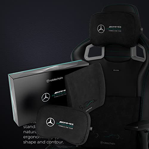 Ensemble d’Oreillers en Mousse à Mémoire NobleChairs Mercedes-AMG pour Fauteuils Ergonomiques